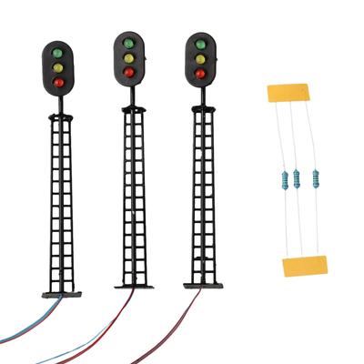 Модель железнодорожного сигнального светильника, комплект из 3 резисторов 3 В/12 В