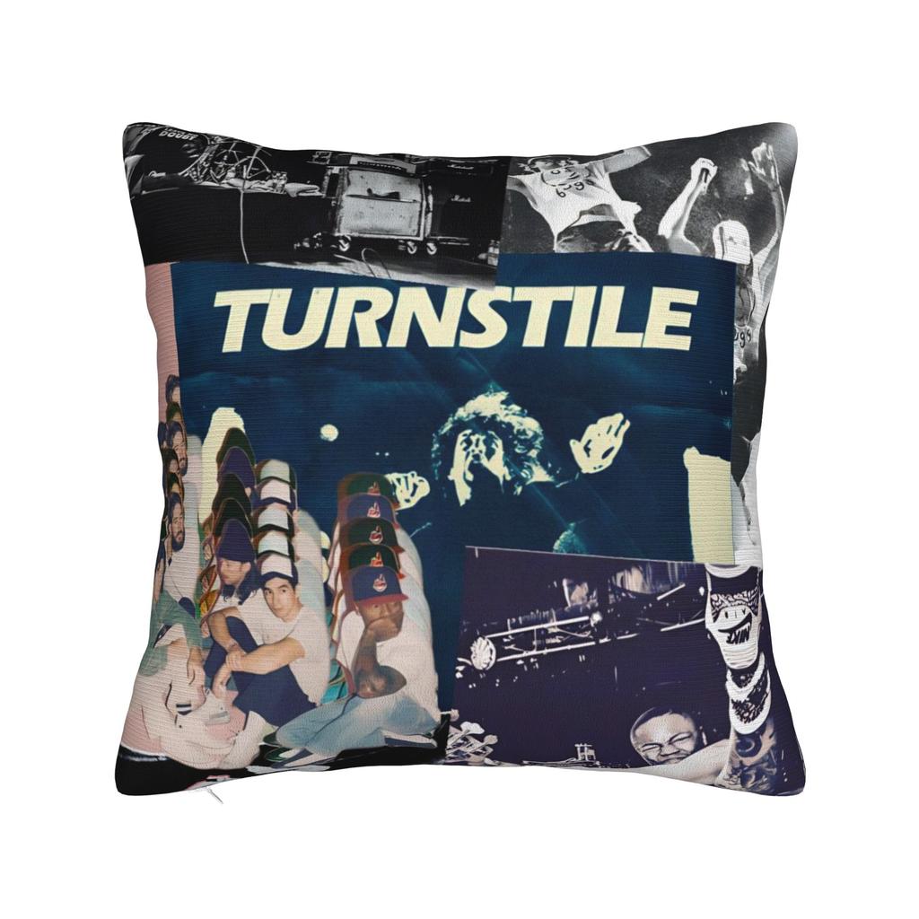Decorative Pillow Covers Turnstile Rock Band Tour Merchandise Living Room Throw Pillow Case Cover Square Multiple Sizes