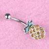 Pineapple Steel Navel Rings  Belly Button Ring Bar Body Piercing Jewelry