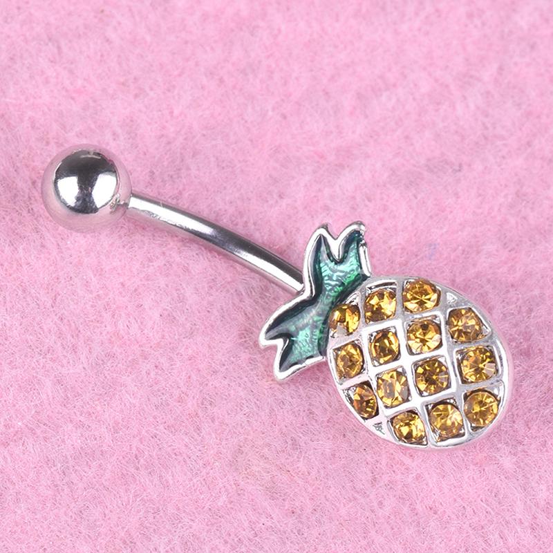 Pineapple Steel Navel Rings Belly Button Ring Bar Body Piercing Jewelry