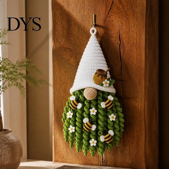 Полный набор пряжи для начинающих DIY, Набор для вязания крючком гнома-вешалки на дверь, 3D Безликий настенный подвесной декоративный набор-ремесло, Стартовый набор
