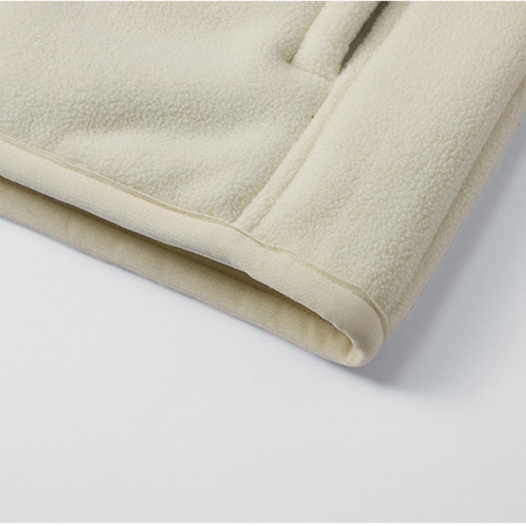 Men's Casual Fleece Solid Color Zipper Vest Men's Stand-up Collar Fleece Vest Jacket