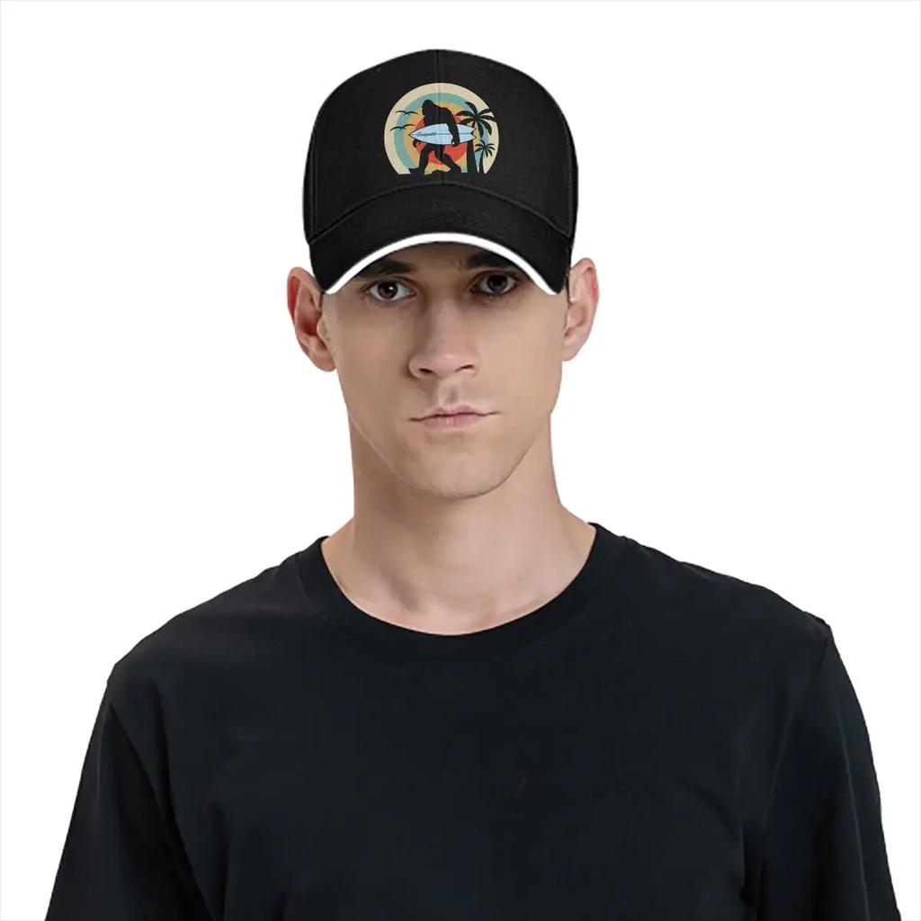 Summer Cap Sun Visor Surfing Funny Surf Classic Hip Hop Caps Bigfoot Sasquatch Peaked Hats