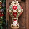 Festive Mantel Decoration Making Christmas Hot Air Balloon DIY Kit, 3D Felt Hanging Ornament Sewing Santa Kit Snowman Reindeer Angel Designs,
