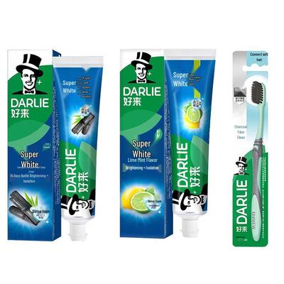 Charcoal Deep Clean & Lime Mint Toothpaste with Toothbrush Set
