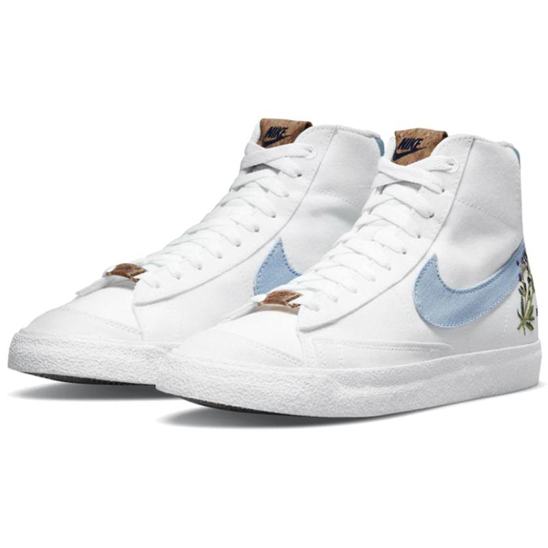 Nike Blazer Mid 77 Indigo Women's Sneakers Skateboard Shoes DC9265-100