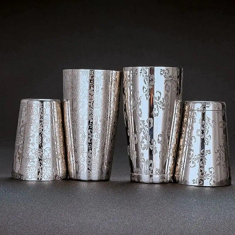 550 мл/750 мл гравировка из нержавеющей стали коктейльный барный шейкер Бостон барные инструменты