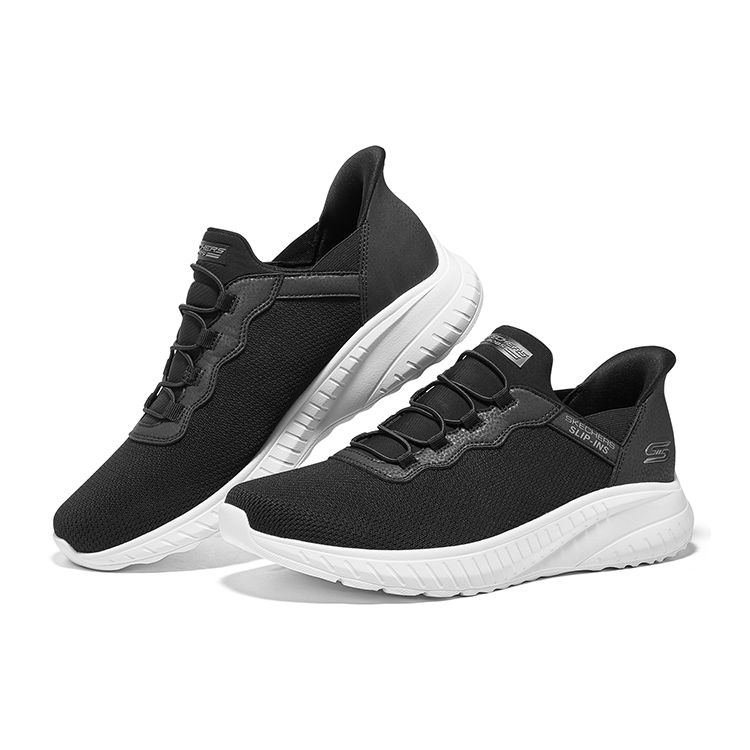 Skechers Слипоны Комфорт Универсальные Модные Прочные Низкие Повседневная Обувь Мужские кроссовки Черный 118300-BLK