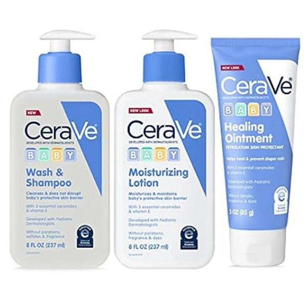 CeraVe США Набор из 3 шт. Детский шампунь без отдушек