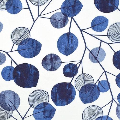 СТИЛЬ Декор Дорожка на стол/Центральный элемент стола (30см x 130см), 100% хлопок, двусторонний, темно-синий с лиственным принтом, W2602210