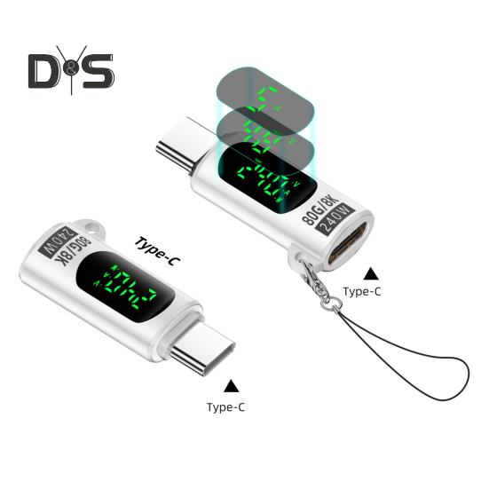 Светодиодный дисплей PD 240 Вт USB 4.0 80 Гбит/с Type C - Type C OTG адаптер Передача данных 80 Гбит/с Видео 8K@60 Гц Поддержка OTG Кабель для быстрой зарядки для планшетов и телефонов