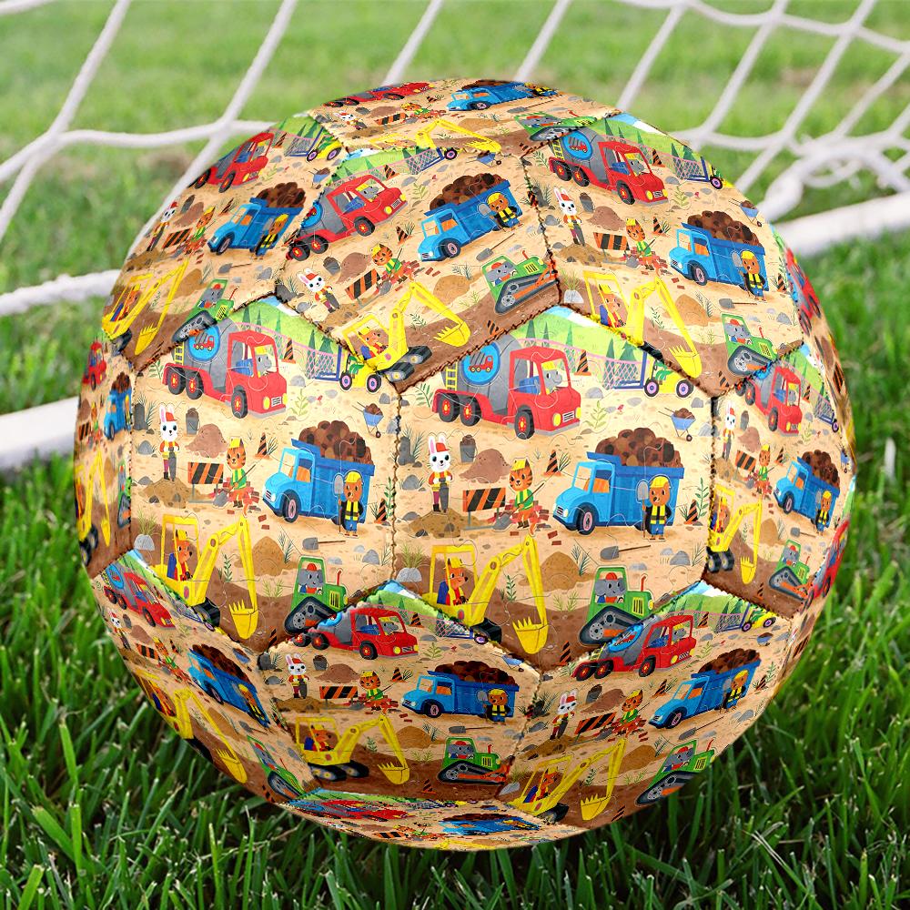 excavator Theme Size 5 Soccer Ball, Suitable for Both Indoor and Outdoor Matches, a Gift Suitable for Everyone.