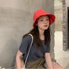 Stylish Korean Cute Youthful Round Dome Summer Sun Protection Breathable Adjustable Cotton Fisherman Hat For Women