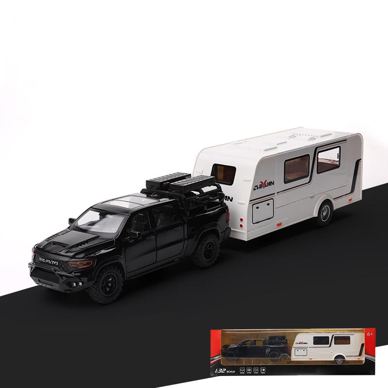 1/32 DODGE Mammoth 1000 TRX RV Car Off Road Vehicle Alloy Diecast Model Camping Car Children's Toy Car Home Decoration Ornaments