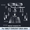 Прозрачный ТПУ для GEELY COOLRAY 2024 Центральная консоль автомобиля Медиа-панель Приборная панель Навигация Защита от царапин Пленка для интерьера
