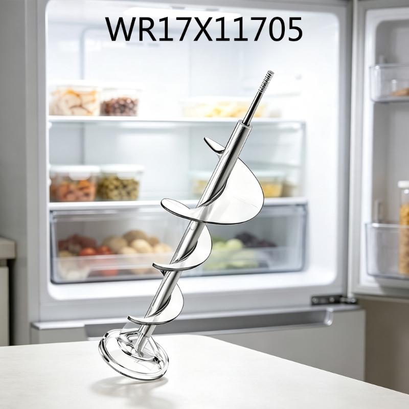 Ремонтный блок для шнека морозильной камеры WR17X11705, Запасная часть с металлическим валом и пластиковыми лопастями для планового обслуживания