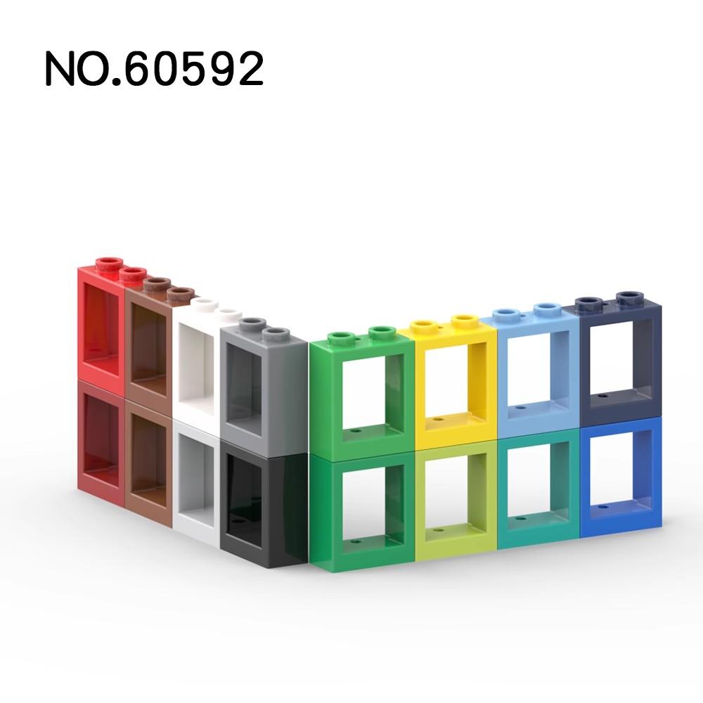 20 шт. Детали MOC 60592 79128 Окно 1 x 2 x 2 Плоская передняя сторона Совместимые кубики DIY Строительные блоки Частицы Детская головоломка Мозговая игрушка Подарок