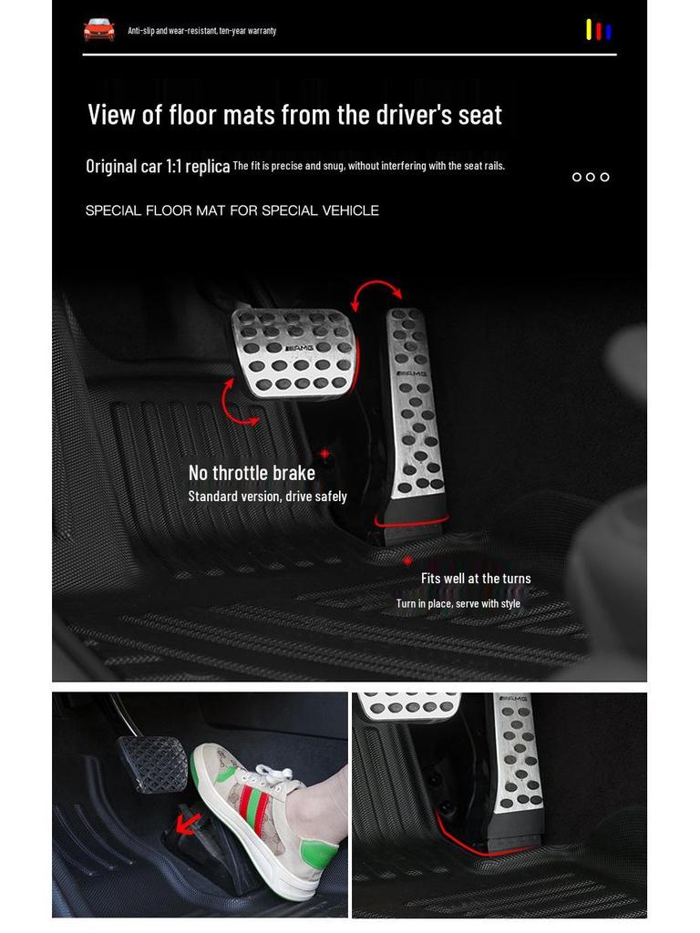 Ford EcoSport RHD TPE Waterproof Non-Slip Odorless Floor Mats: Eco-Friendly and Wear-Resistant.