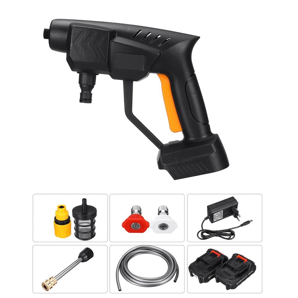 21V 10000mAh Cordless High Pressure Washer Spray Water Guns Car Wash Pressure Water Nozzle Cleaning Machine for Battery