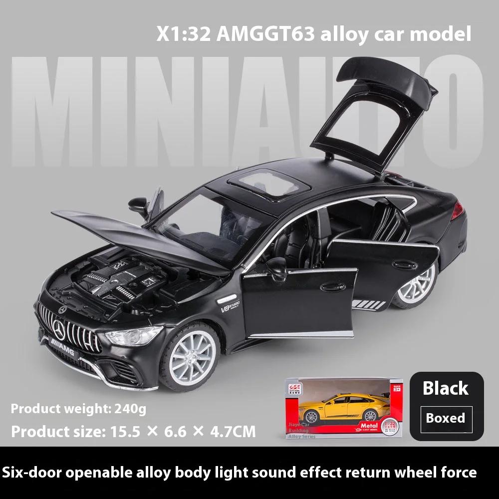 1/32 Mercedes Benz AMG GT63 Спортивный автомобиль Сплав Литой Модель автомобиля Звук Свет Оттягивание Назад Игрушки Украшения Подарок для детей Коллекция