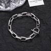 Trendy Titanium Steel Cuban Bracelet - Stylish Unisex Hip Hop Chain, Men's Minimalist Bracelet