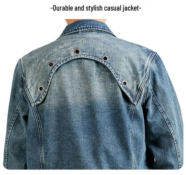 2025 Men's Retro Denim Jacket | American Vintage Style | Casual Outerwear