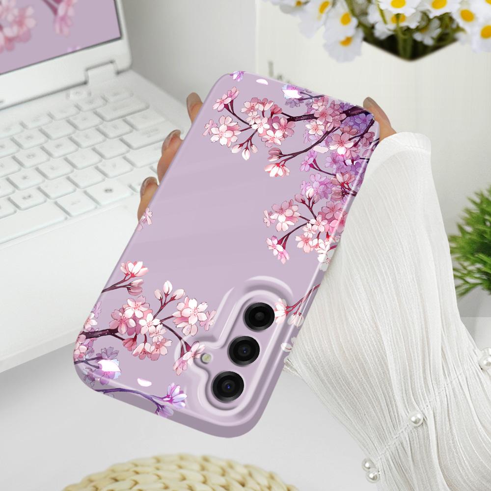 Чехол для телефона «Цветочные волны» для Samsung Galaxy A57 A37 A17 A56 A36 A26 A16 A06 A55 A35 A25 A15 A05 4G 5G Пленка Жесткая крышка