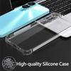 Противоударный мягкий силиконовый прозрачный чехол с подушкой безопасности для телефона Samsung Galaxy A14 A24 A34 A54 5G A04 A04s A04e Redmi 12 12C 10A 10C Note 12s 11s 10