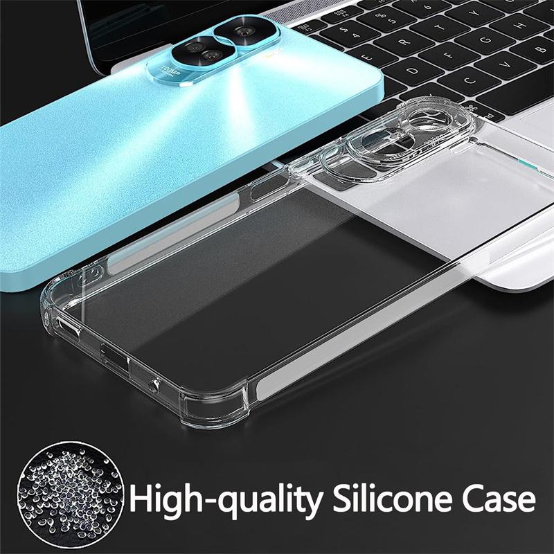 Противоударный мягкий силиконовый прозрачный чехол с подушкой безопасности для телефона Samsung Galaxy A14 A24 A34 A54 5G A04 A04s A04e Redmi 12 12C 10A 10C Note 12s 11s 10