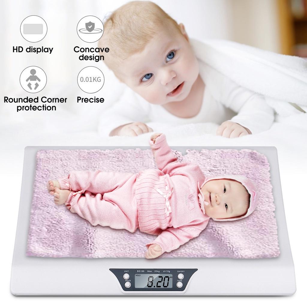 20 кг Макс Весы для новорожденных собак и кошек Многофункциональные умные электронные весы для взвешивания младенцев Светодиодный дисплей Бытовой измерительный инструмент 21,65*13,19*1,78""