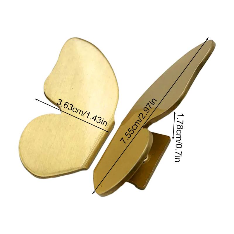 2 шт. Крючок для шкафа Кухня Мебель для дома Бабочка Дверная ручка Декор Ручка для ящика Латунная ручка Гардероб Комод