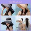 Summer Ice Silk Wide Brim Sun Hat With Neck Protection For Outdoor Travel