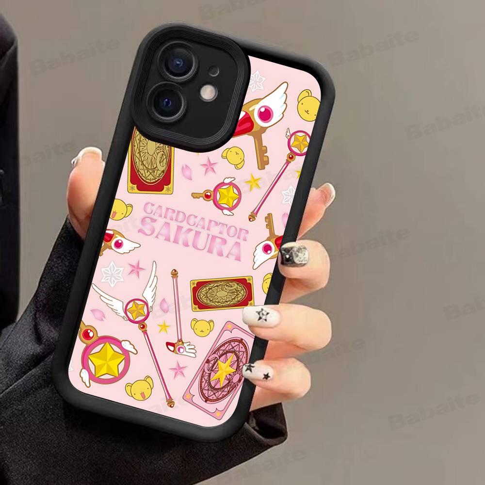 Чехол для телефона CardcaptorS S-Sakura из аниме для IPhone 16 15 14 Plus 13 12 11 17 Pro Max Pro Мягкий чехол