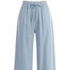 Shop  Women S waiSt Strap Linen Wide pantS Black Pic Wpt 11877
