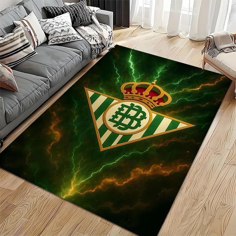 Green Striped Logo with Crown suitable as a non-slip mat for the living room or bedroom sofa