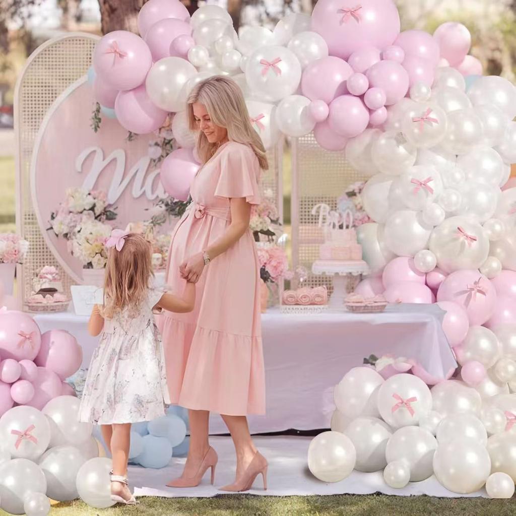 Набор гирлянды из розовых шаров, Набор шаров с металлической пудрой, Украшение для свадебной вечеринки, Набор для ежегодного оформления шарами