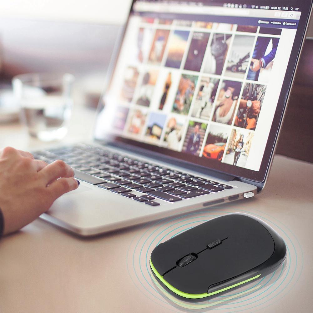 Ultra Thin 2.4G 1200DPI USB Wireless Mouse Ergonomic Optical Positioning Mouse for Laptop