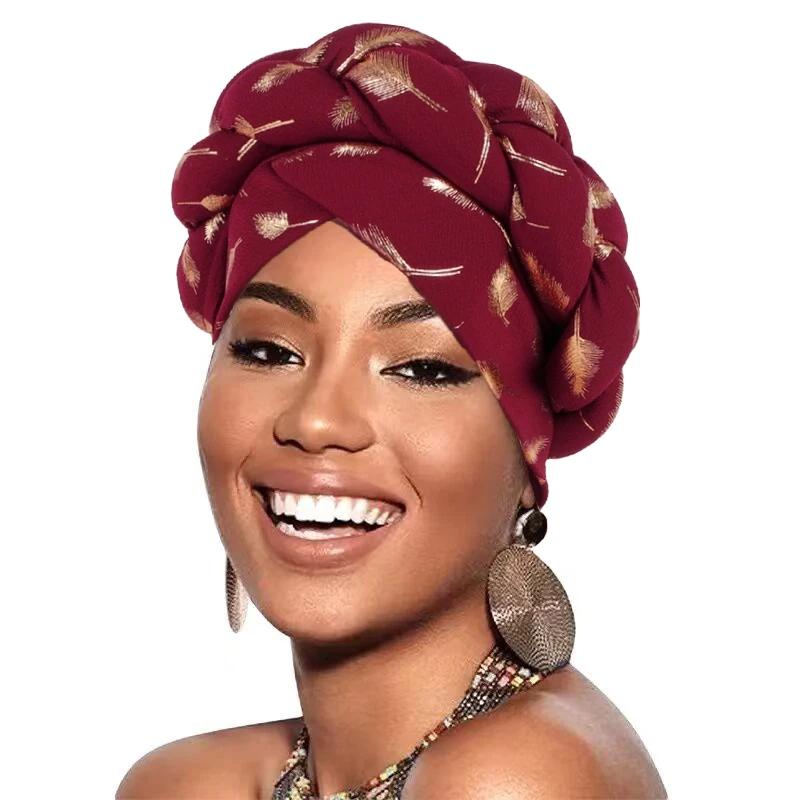 Fashion Women Braid Head Wraps Headscarf Bonnet
