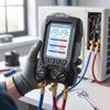 Цифровой набор манометров LCD для HVAC, манометр давления хладагента для R134A R410A R22 R32