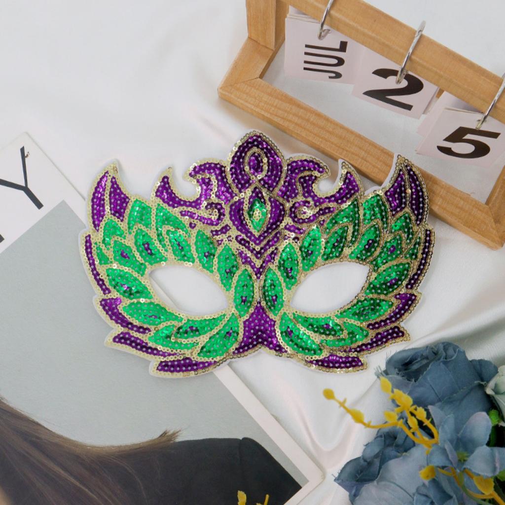 New Three-color Sequin Half-face Mask For Masquerade Parties And Carnivals