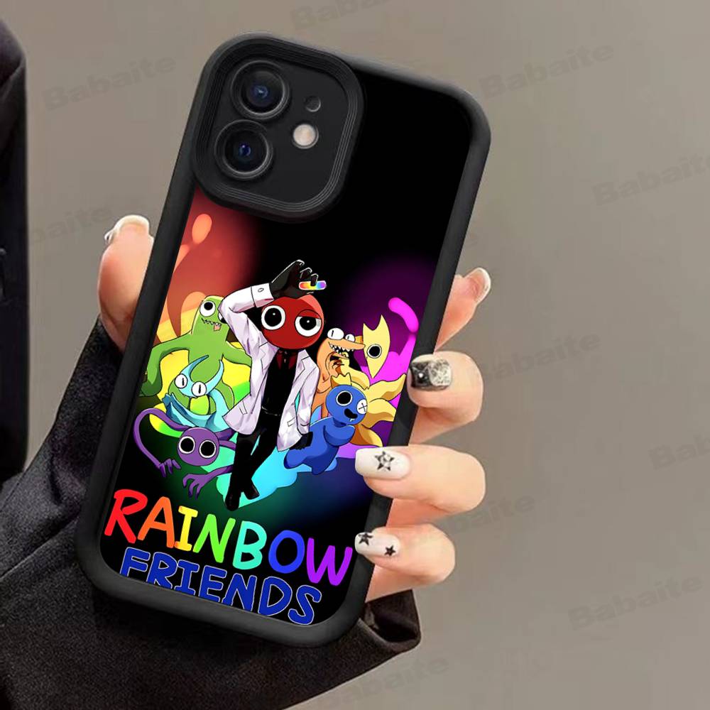 Cartoon R-Rainbow Friends Phone Case For IPhone 17 16 15 14 13 12 11 Pro Max Plus MINI Soft Cover