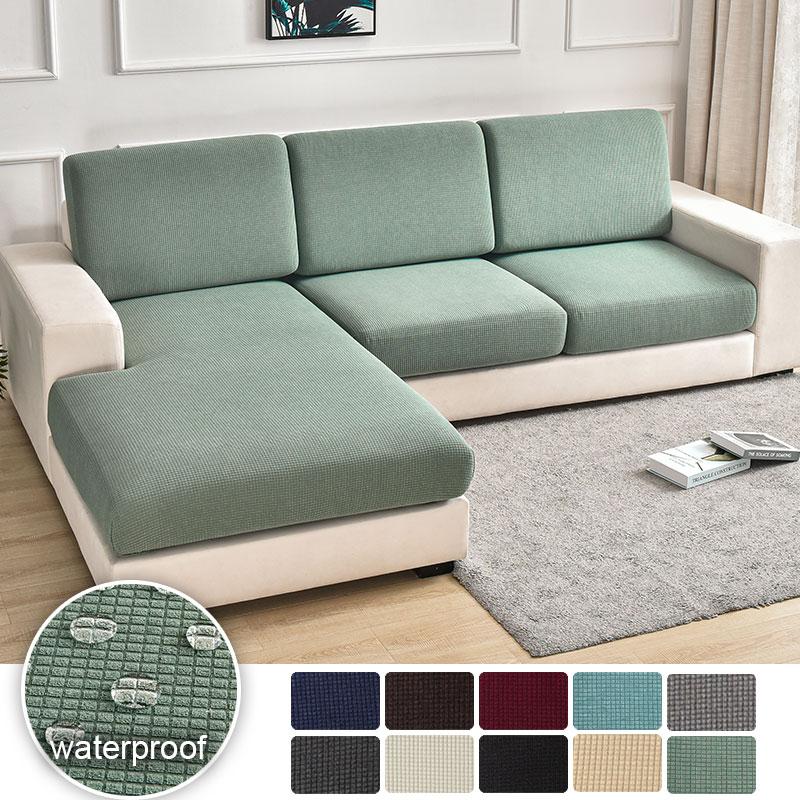 1PC Waterproof Sofa Couch Cover Elastic Seat Cushion Cover L Shaped Combination Chaise Sofa Slipcover For Living Room Home Decor