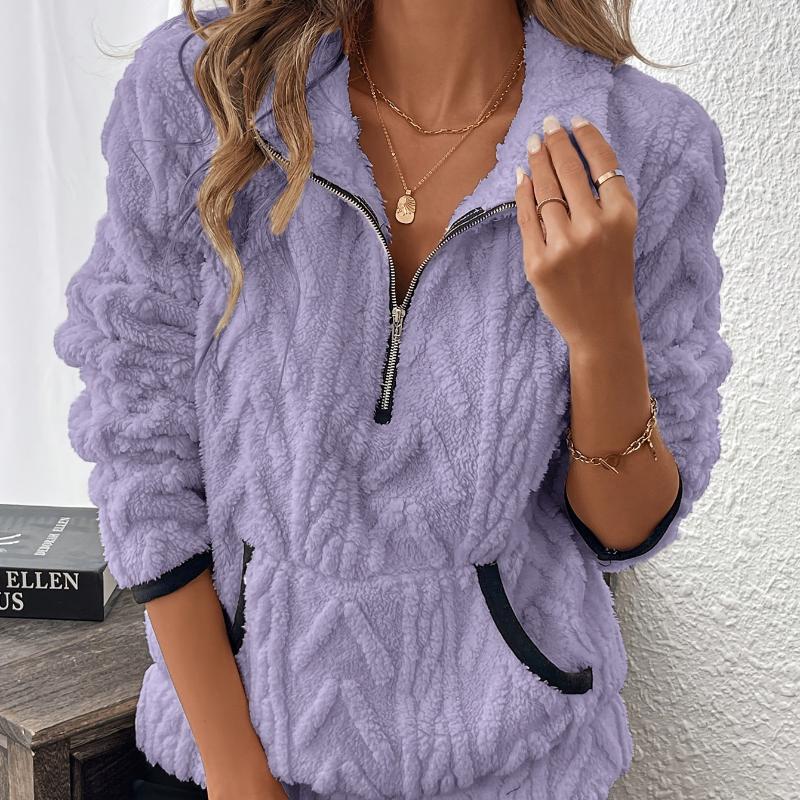 New Autumn and Winter Styles, Collar Top, Lamb Wool, Short Hoodie, Winter Interior, Plush Top