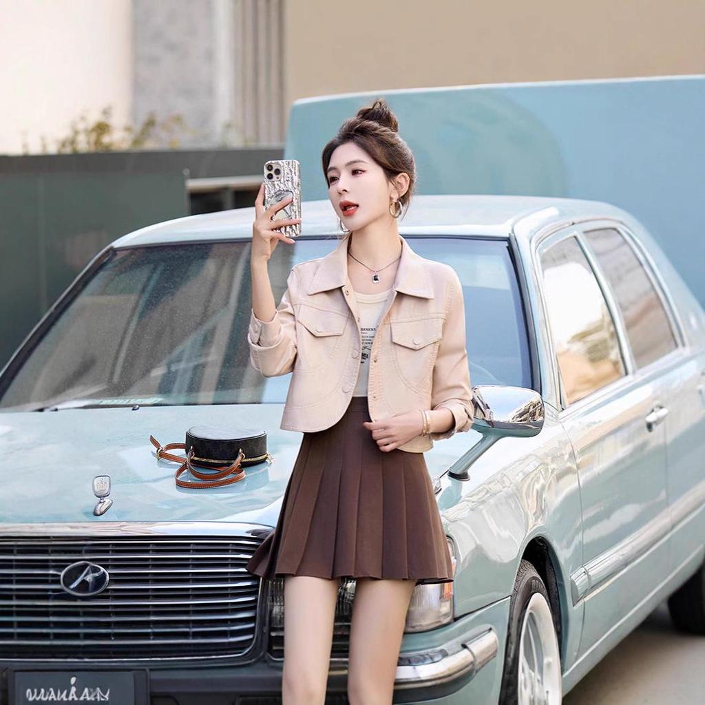 Женская модная куртка из овчины в гонконгском и корейском стиле