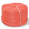 VidaXL Twisted Polypropylene Rope 12 Mm 100 M Orange Construction Cable 91302