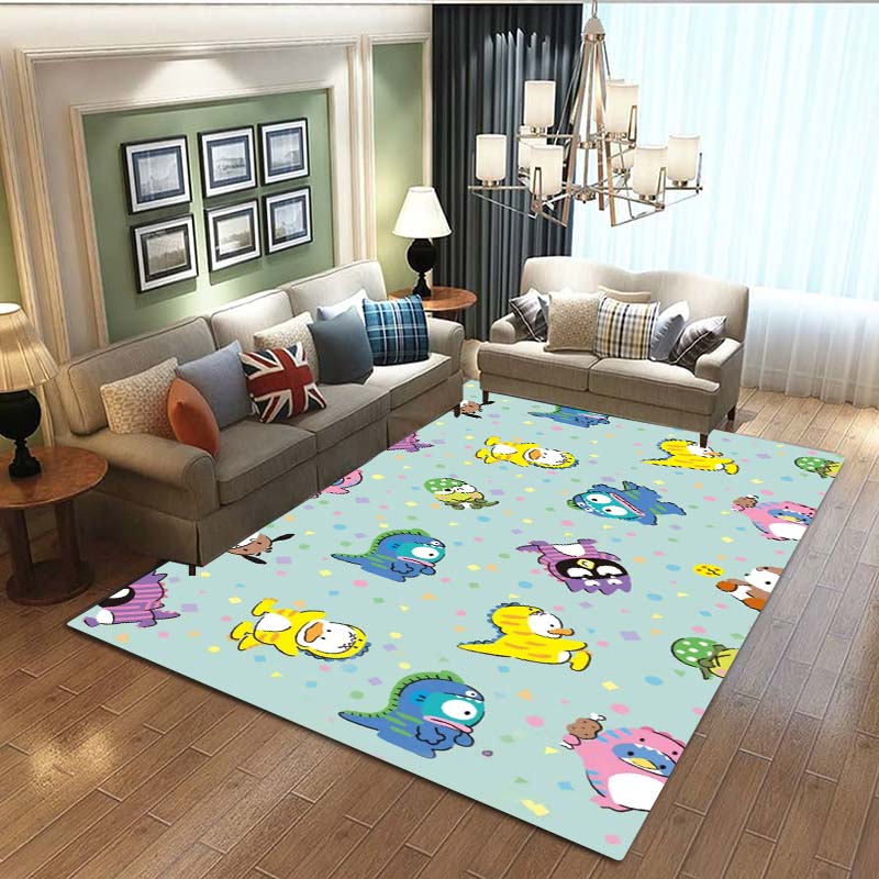 3D HANGYODON cartoon rug, suitable for living room, bedroom, kitchen, doorway, children's non-slip floor mat, birthday gift-01