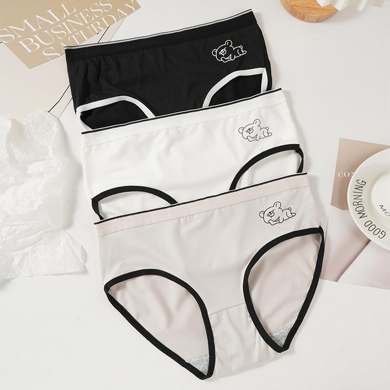 Трусики средней посадки для женщин, удобные трусы, женское антибактериальное дышащее нижнее белье