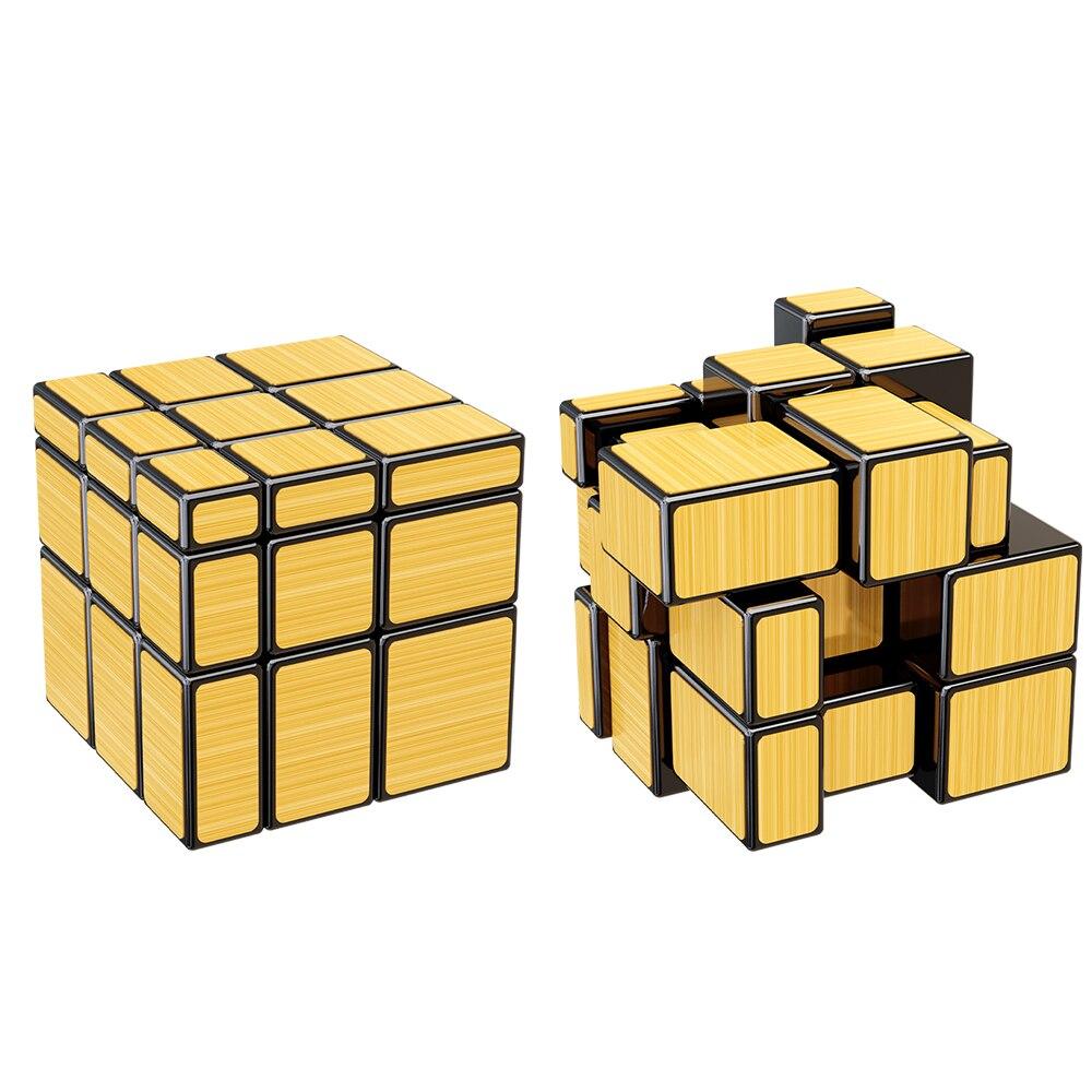 Sengso Зеркальный кубик Рубика 2x2 3x3 4x4 Золотой Серебряный Магический Кубо Профессиональная Головоломка Высококачественные Детские Игрушки