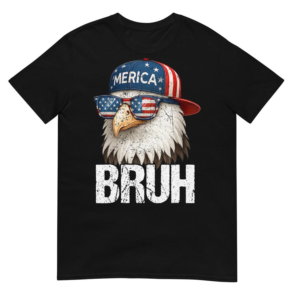 Bruh Fourth 4th Of July Eagle American Patriotic Men Boys T-Shirt