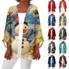 Women's Casual Fashion Printed Lightweight Mid-length Jacket Cardigan
